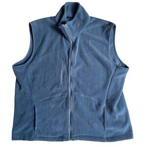 Vintage Horny Toad Blue Fleece Vest Men’s L Zip Up Outdoor Layer